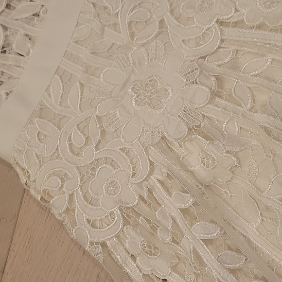 NWT Self-Portrait Floral Lace Tiered Mini Dress - Picture 5 of 6